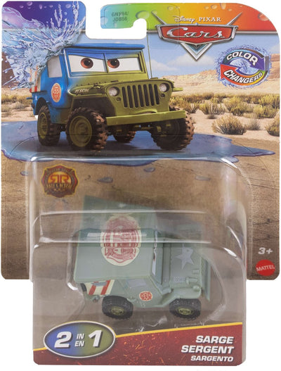 Mattel Disney Pixar Cars Disney et Pixar Cars sur la route changeurs de couleurs, Sergent Sergent, voiture, 3 ans, métal, plastique, multicolore