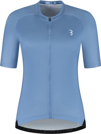 Bbb cycling donnafit r - chemise de cyclisme durable à manches courtes pour femme - 15-25 °c - chemise respirante VTT et cyclisme - 3 poches arrière - bleu