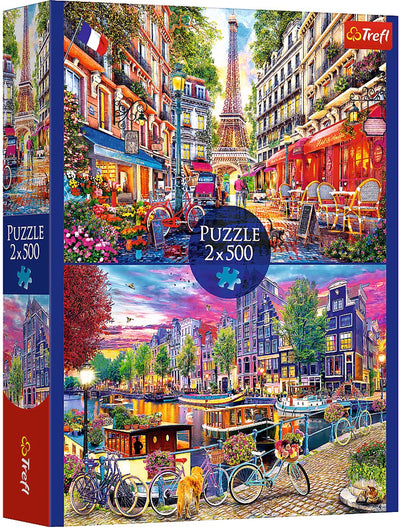 Puzzle Trefl - Capitales européennes - Puzzle 2x500 pièces.