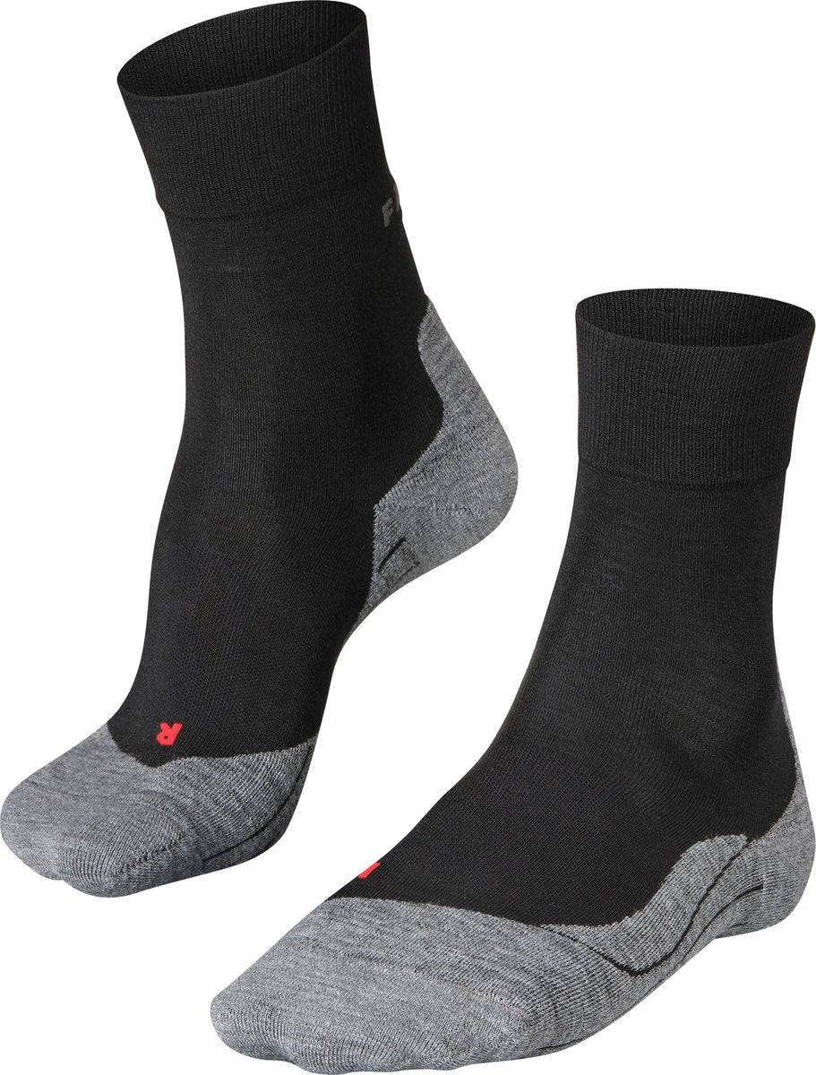 Falke ru4 laine anti-ampoules laine matériau fonctionnel chaussettes de course hommes noir - taille 42-43