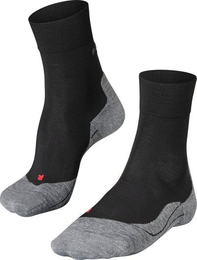 Falke ru4 laine anti-ampoules laine matériau fonctionnel chaussettes de course hommes noir - taille 42-43