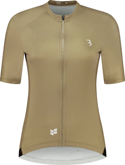 Bbb cycling donnafit r - chemise de cyclisme durable à manches courtes pour femme - 15-25 °c - chemise de VTT et de cyclisme respirante - 3 poches arrière - marron macchiato