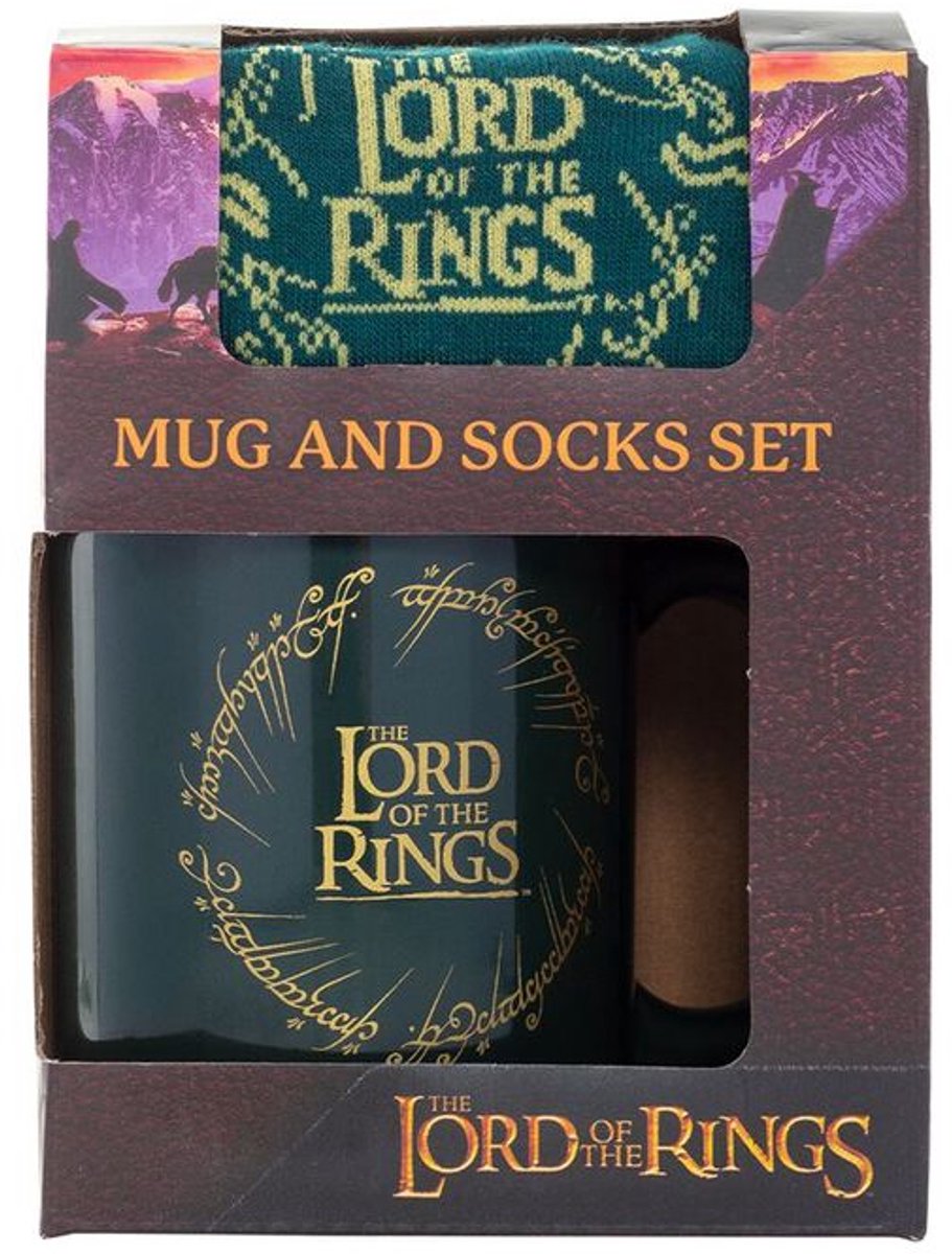 Le seigneur des anneaux mug chaussettes unisexe tête - multicolore - standard