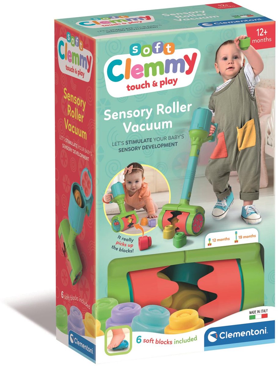 Aspirateur Clementoni soft clemmy avec 6 blocs