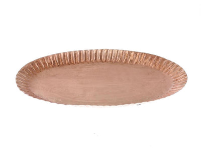 Hbx plateau de vie naturel métal 24x41xh3,5cm rose