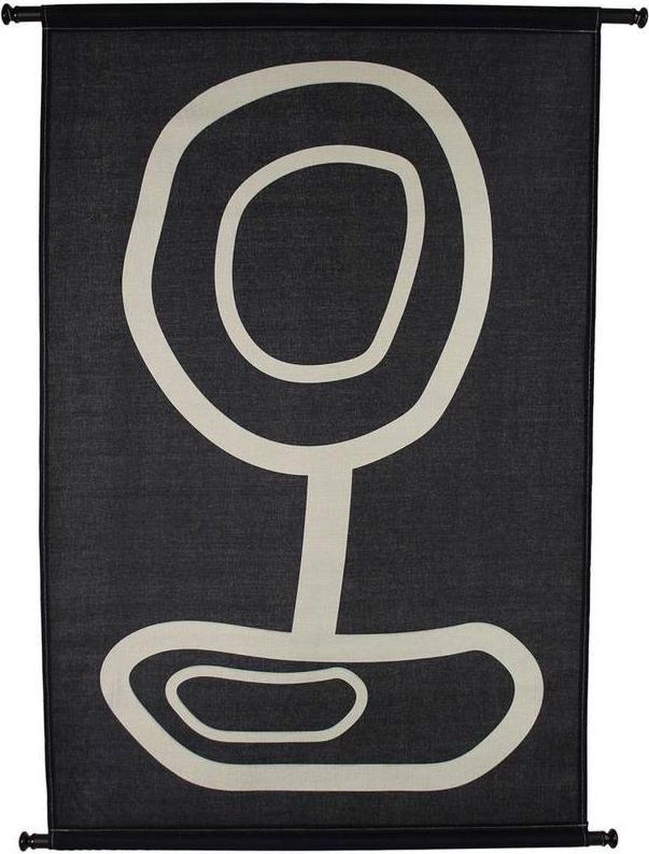 Serviette murale collection Hd bio noir 83x3x110cm