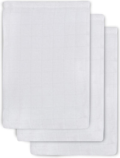 Jollein gant de toilette hydrophile blanc (paquet de 3)