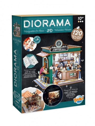 Buki france buki - maquette en kit - diorama - bois - café miniature