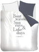 Housse de couette Riviera maison Lake Days - lits jumeaux - 240x200 220 - bleu marine