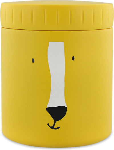 Récipient thermos Trixie - mr. lion - pot thermos pour enfants - 350 ml - tasse thermos en acier inoxydable - idéal pour les goûters de bébé - jaune