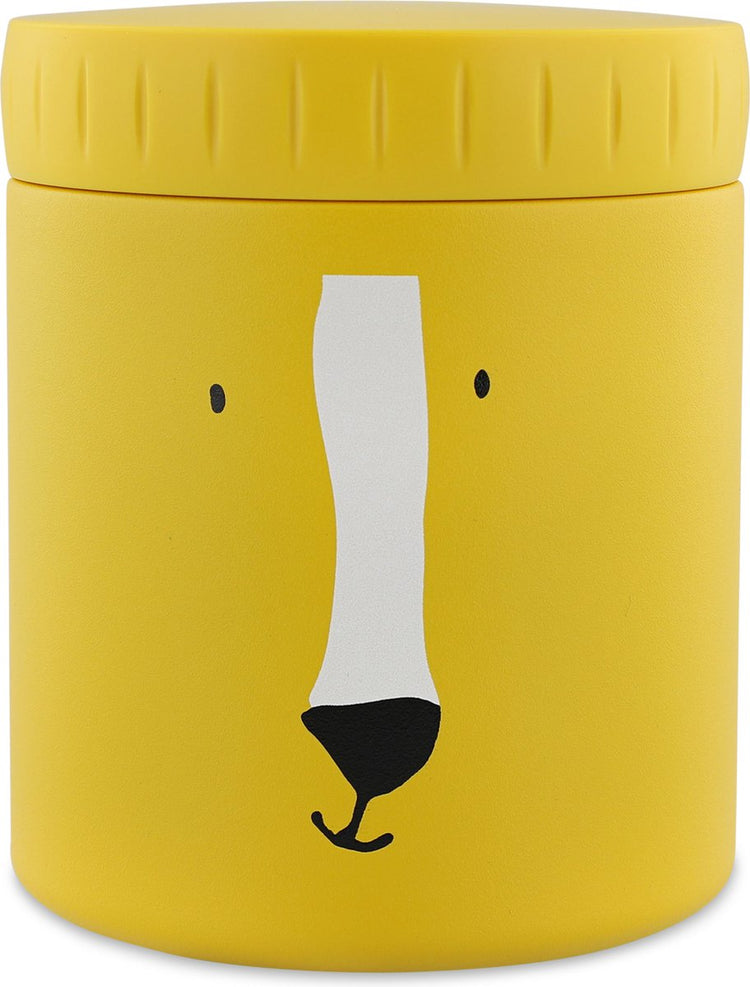 Récipient thermos Trixie - mr. lion - pot thermos pour enfants - 350 ml - tasse thermos en acier inoxydable - idéal pour les goûters de bébé - jaune