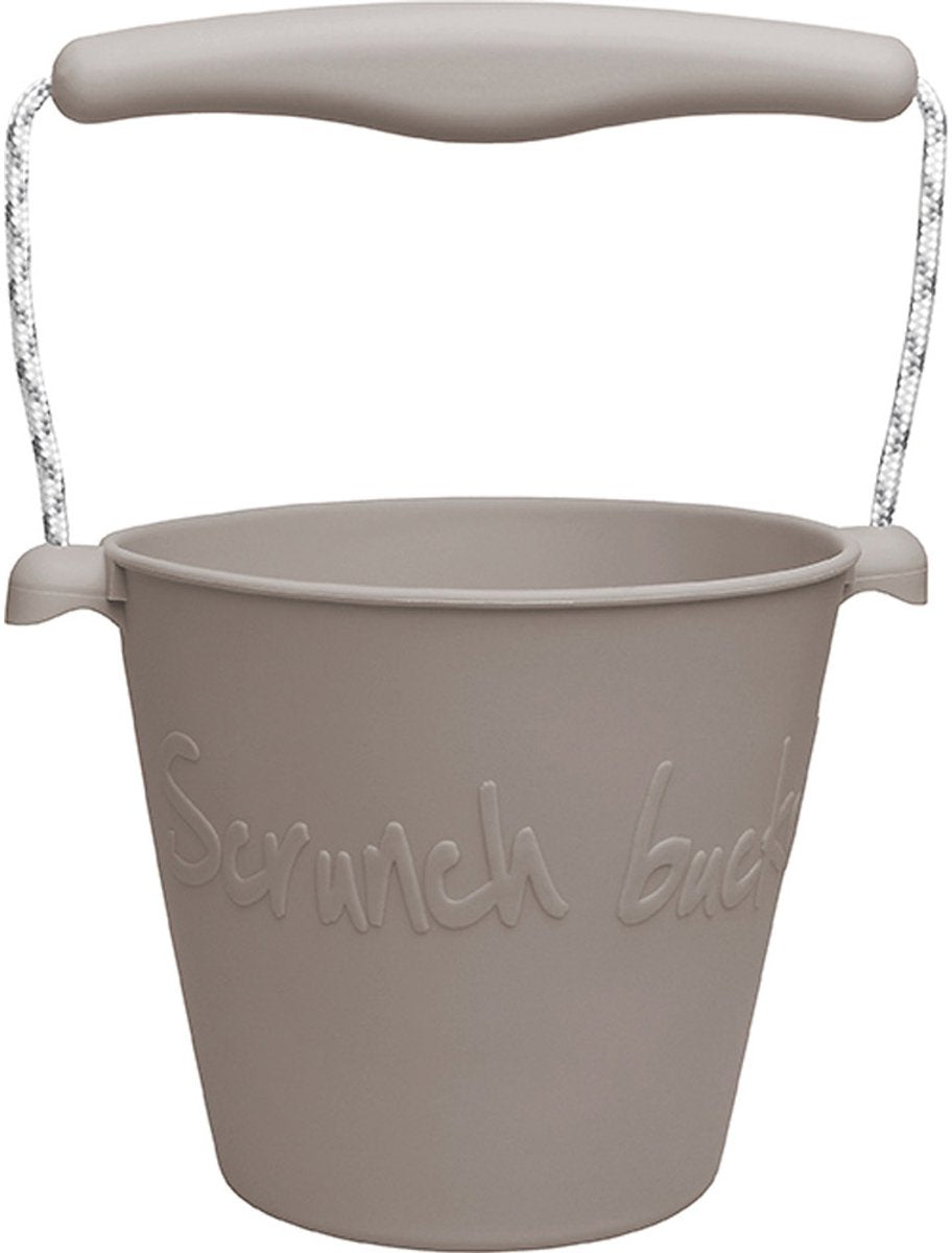 Seau à jouets Scrunch - gris - pliable - recyclable
