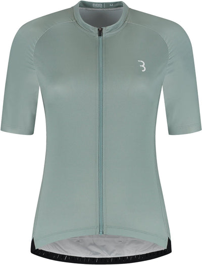 Bbb cycling donnafit r - chemise de cyclisme durable manches courtes femme - 15-25 °c - chemise respirante VTT et cyclisme - 3 poches arrière - vert sauge