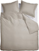 Housse de couette Ambiante satin uni - lits jumeaux - 240 x 200 220 cm - sable