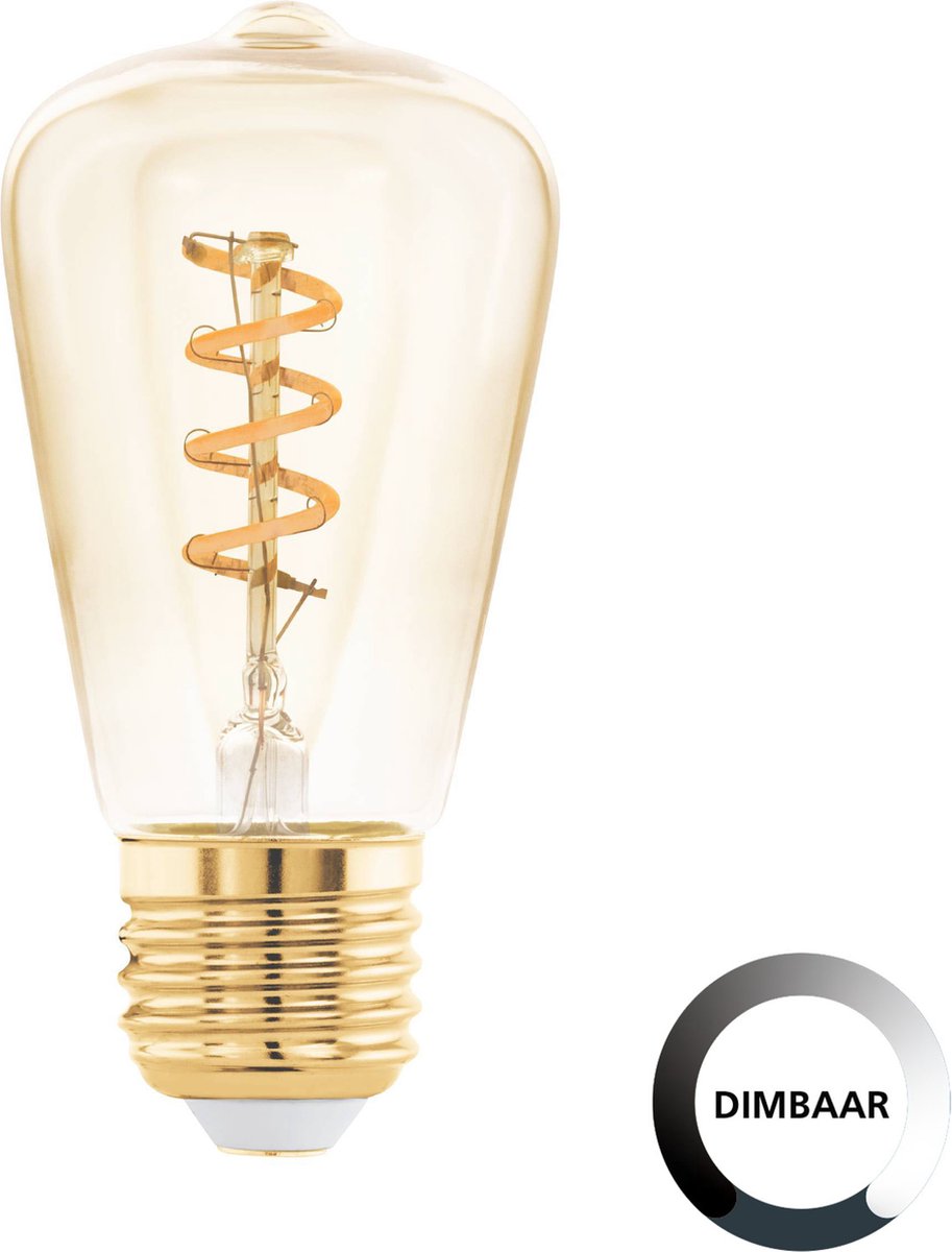 Lampe LED Eglo - E27 - ø 4,8 cm - st48 - ambre - 2000k - dimmable