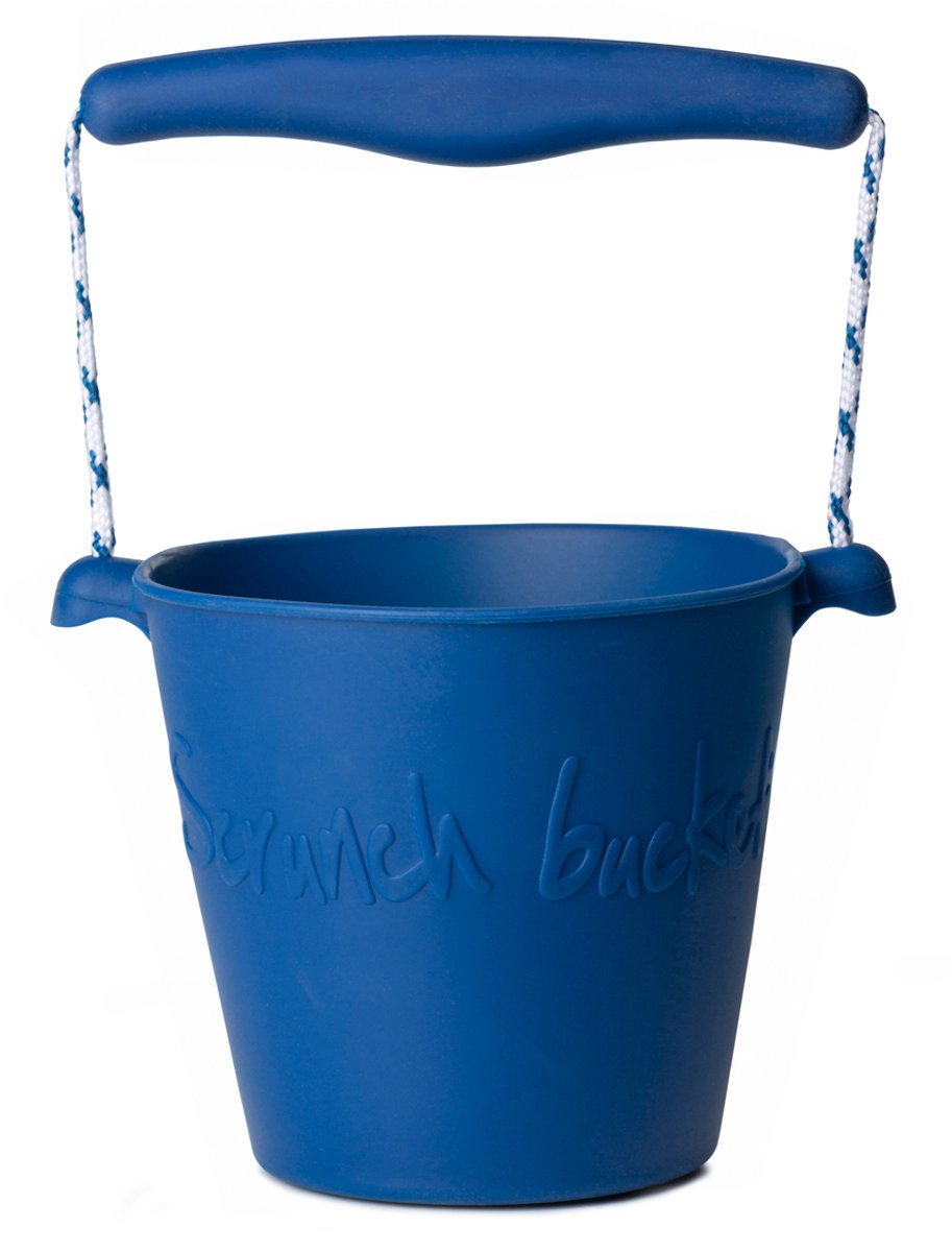 Seau à jouets Scrunch - bleu - pliable - recyclable