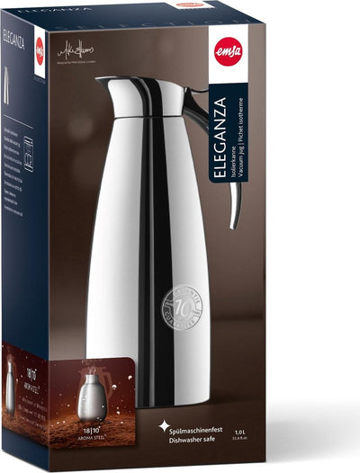 Emsa thermos eleganza acier inoxydable 1 litre