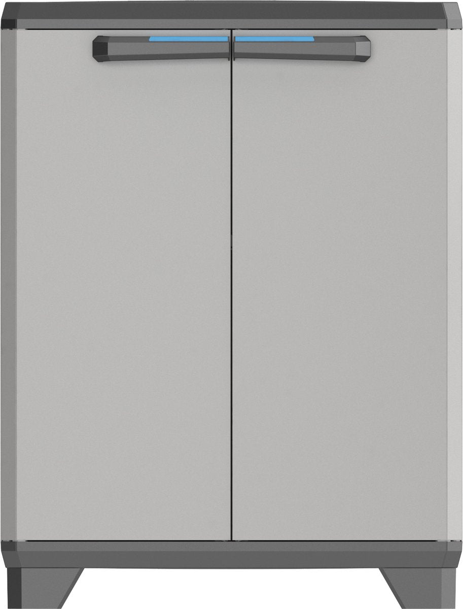 Keter meuble de rangement linéaire bas - 1 étagère - 39x68x90cm - gris noir