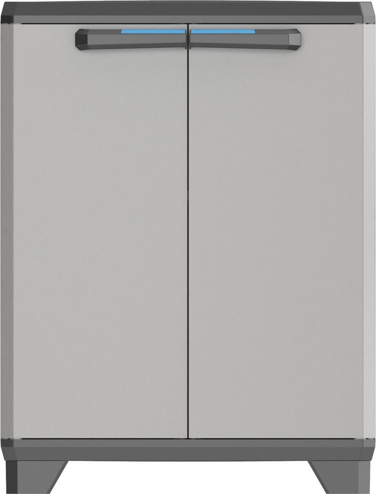Keter meuble de rangement linéaire bas - 1 étagère - 39x68x90cm - gris noir