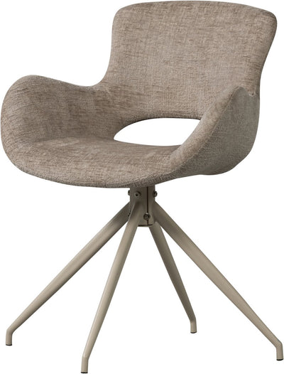 Chaise de salle à manger Woood eliva - structure sable - violet - lot de 2