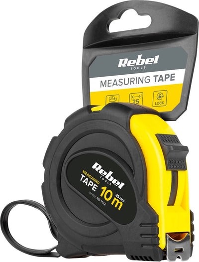 Rebel Miara - ruban à mesurer en acier - 10 m - 25 mm - durable