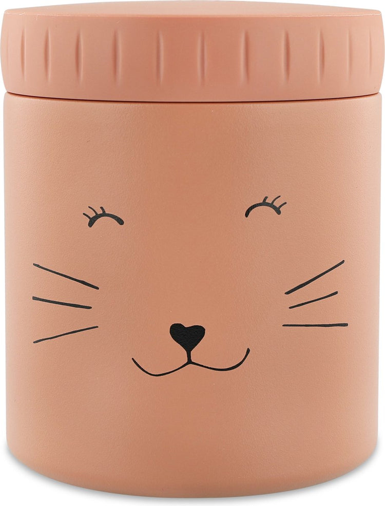 Récipient thermos Trixie - Mme. chat - pot thermos pour enfants - 350 ml - tasse thermos en acier inoxydable - idéal pour les collations de bébé - rose
