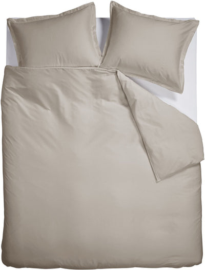 Housse de couette Ambiante satin uni - double - 200 x 200 220 cm - sable