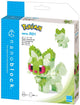 Bandai - nanoblock - poussacha (sprigatito) - pokémon - mini figurine en brique pokémon - kit de construction de figurine pokémon pixel chickachio - jouets enfants 12+ adolescents adultes - nbpm01