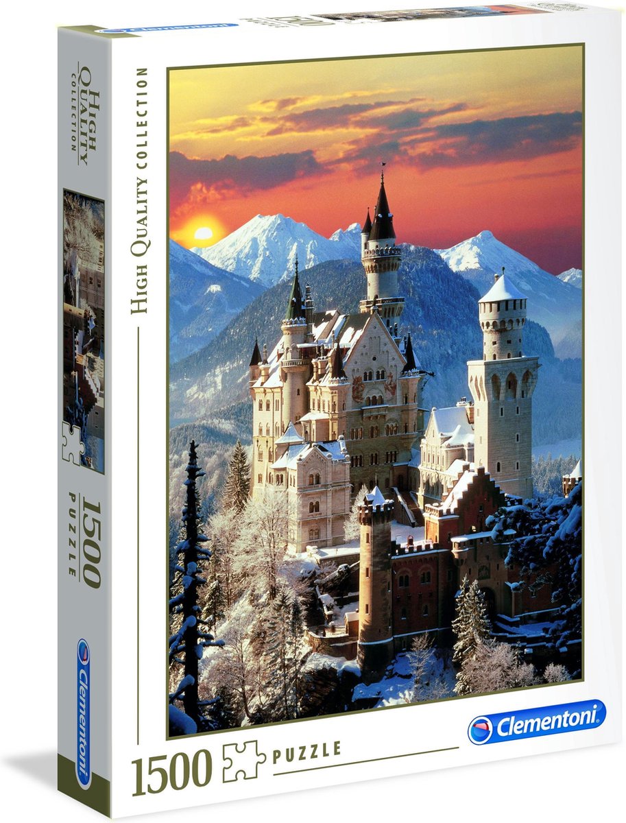 Clementoni - puzzle - 1500 pièces - Neuschwanstein - puzzle pour adultes - collection de haute qualité