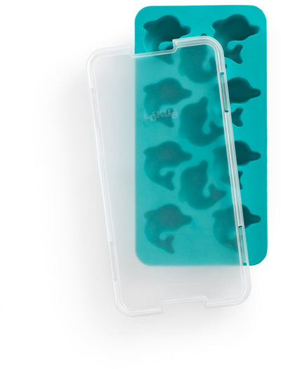 Bac à glaçons Lékué avec couvercle - dauphin - turquoise