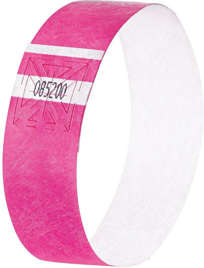 Bracelets événementiels Sigel - super doux - 255x25mm - rose fluo - 120 pièces - si-eb210