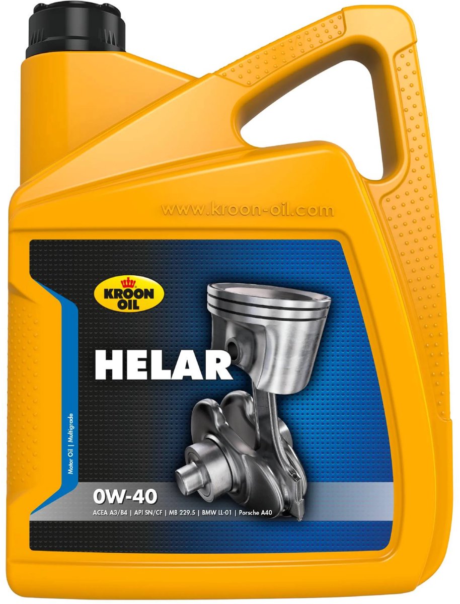 Kroon-oil helar 0w-40 - huile moteur entièrement synthétique - 5 litres - transparente