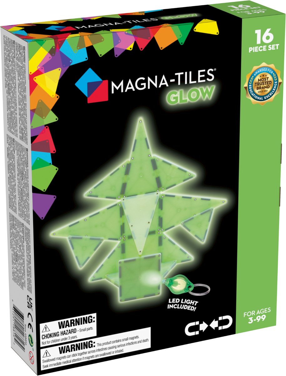 Magnatiles brillent dans le noir 16 pièces