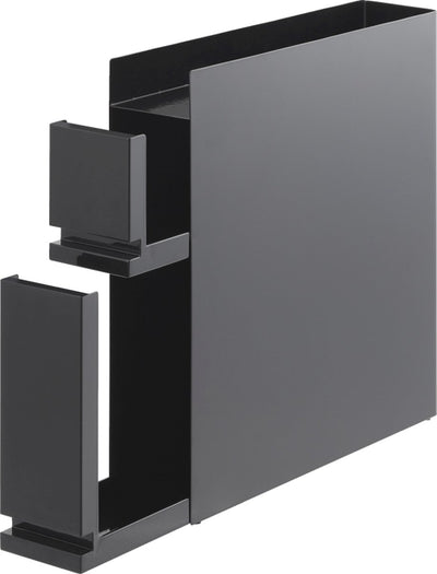 Porte-épices et huiles Yamazaki extensible - 2 niveaux - tour - noir