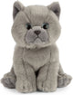 Peluche chat Living nature - british shorthair - gris - peluche - 16 cm - peluche chat