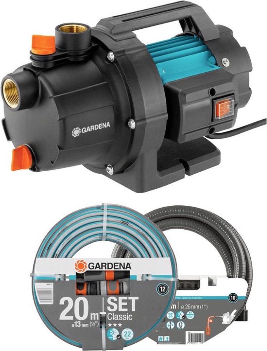 Gardena 3000 4 kit de base pompe de jardin 3000 l h 35 m