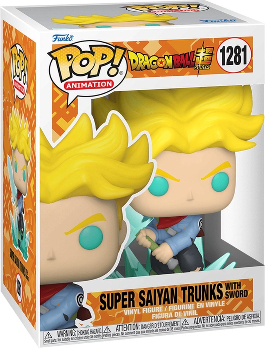Animation Funko pop : dragon ball super - troncs super saiyan avec épée pop #1281