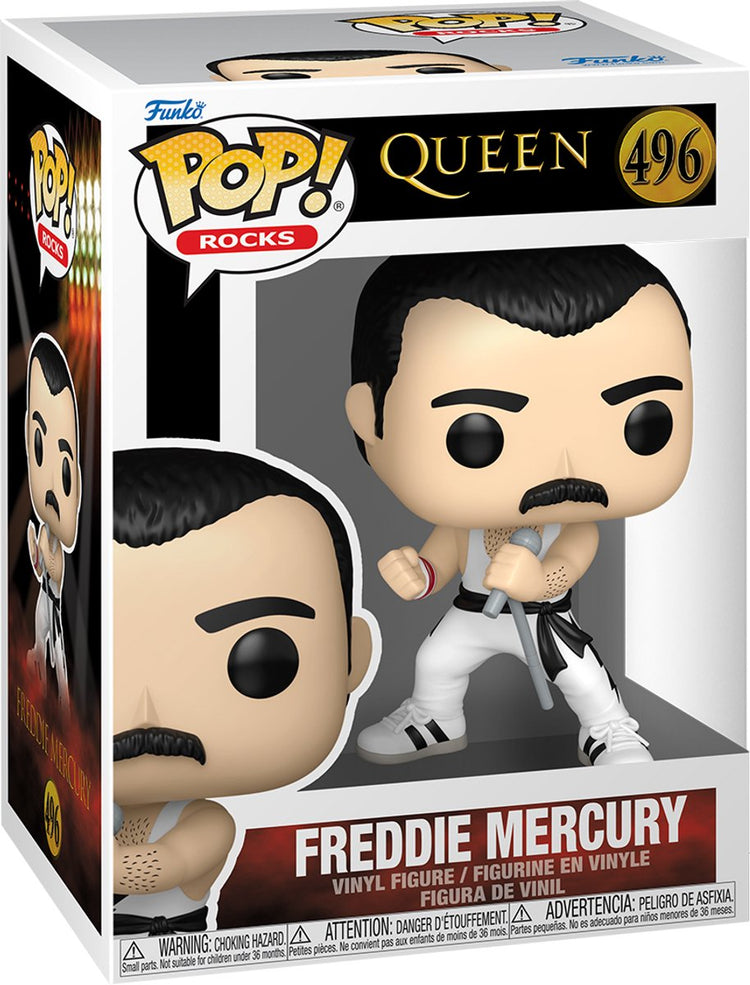 Funko queen freddy mercury - (pop!rocks) figurine en vinyle 496 pop unisexe ! - neutre - standard