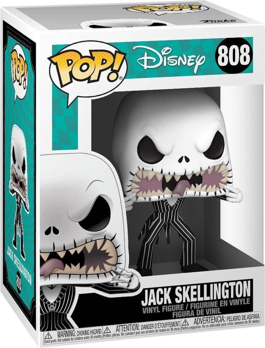 Funko pop disney : le cauchemar avant Noël - jack skellington (visage effrayant) pop #808