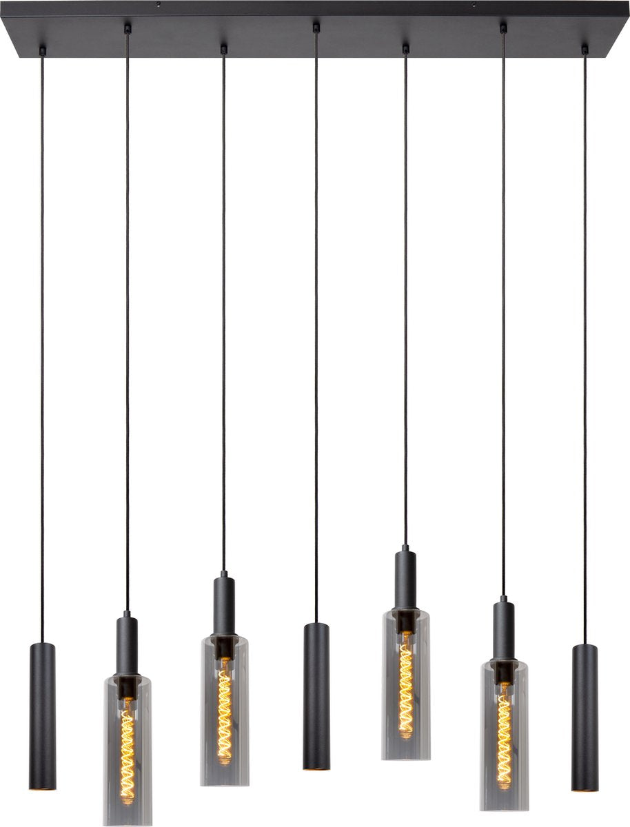 Lucide rex - suspension - 4xe27 - fumé
