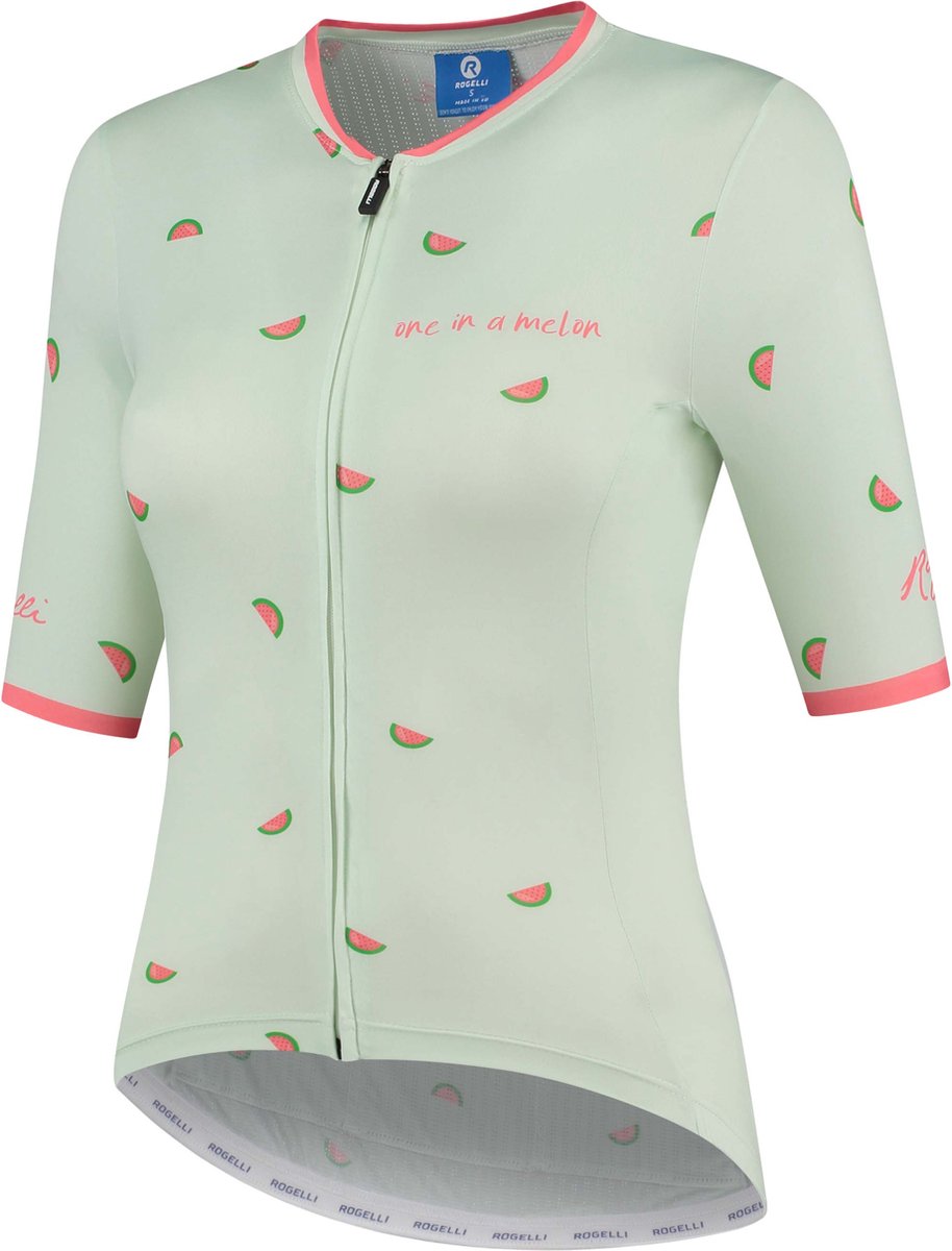 Rogelli maillot de cyclisme fruité - manches courtes - femme - menthe, corail - taille l