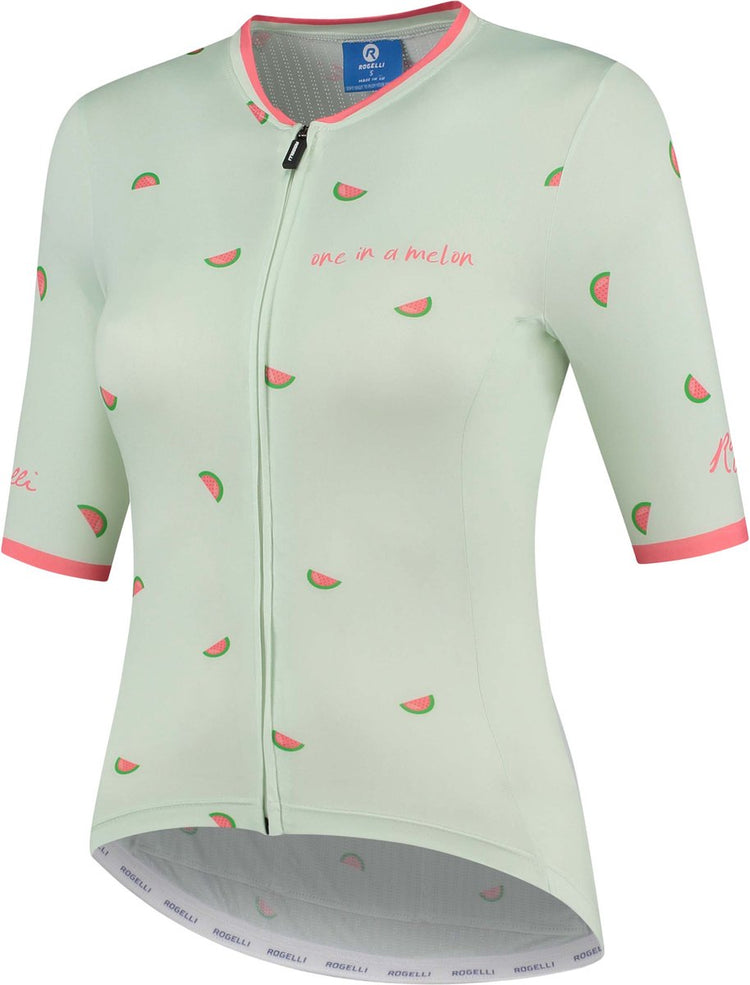 Rogelli maillot de cyclisme fruité - manches courtes - femme - menthe, corail - taille l