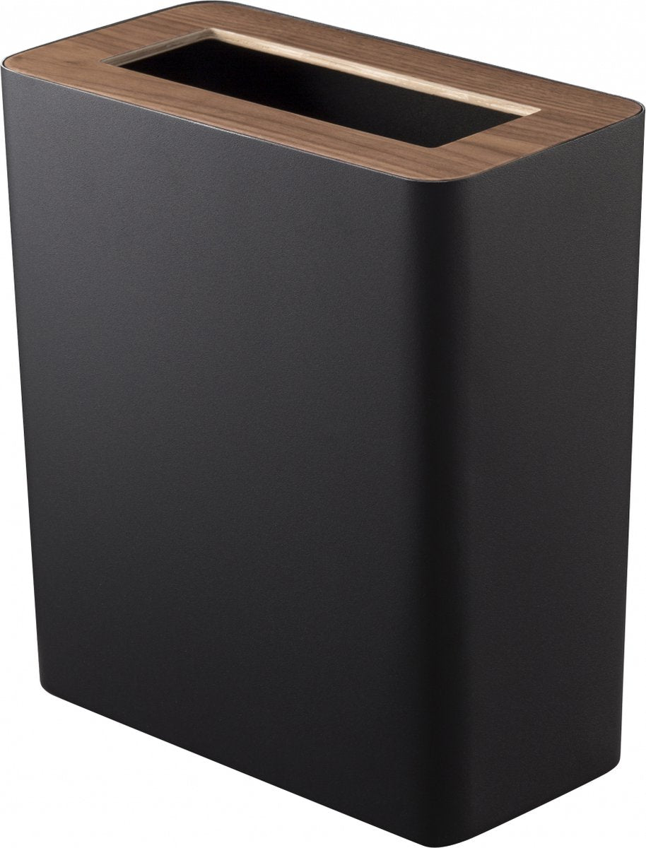 Poubelle Yamazaki - carrée - rebord - noir
