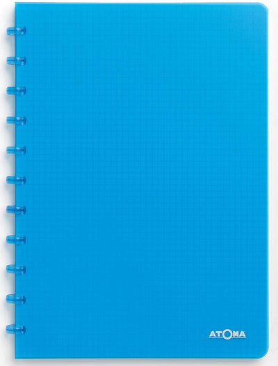 Carnet tendance Atoma, ft a4, 144 pages, carreaux 5 mm, turquoise transparent