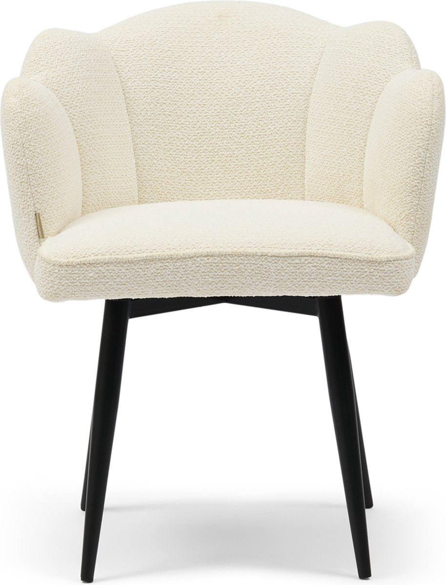 Riviera maison carnaby dac pied tournant blanc ivoire - polyester, fer - blanc ivoire - 66,0x64,0x58,0 cm