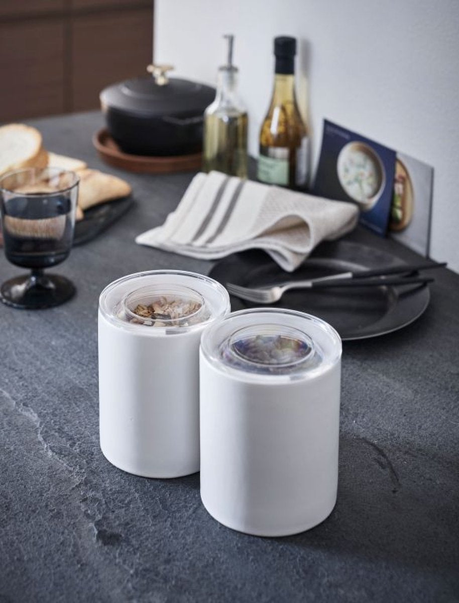 Conteneur de stockage Yamazaki - l - tour - blanc