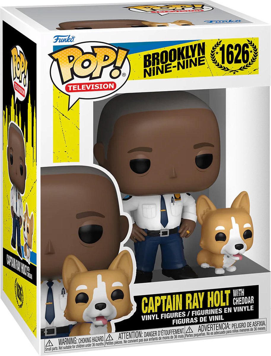 Funko pop télévision : brooklyn nine-nine - capitaine holt (avec cheddar) pop #1626