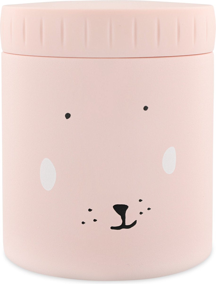 Récipient thermos Trixie - Mme. lapin - pot thermo pour enfant - 350 ml - tasse thermo en acier inoxydable - idéal pour le goûter de bébé - rose