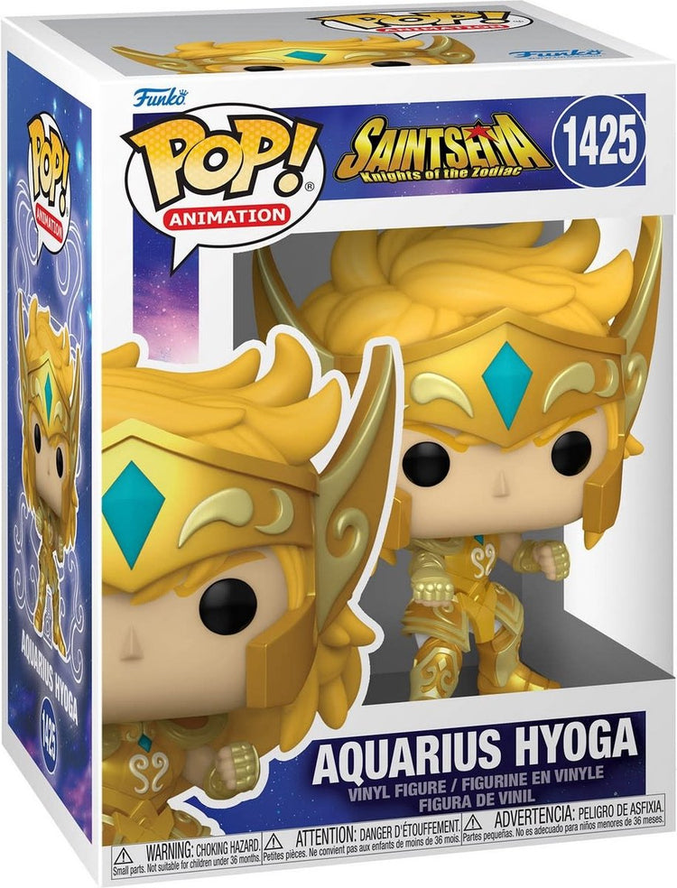Funko saint seiya-pop! figurine d'animation or verseau hyoga figurine de collection 9 cm - multicolore