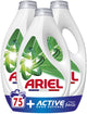 Lessive liquide Ariel + protection active contre les odeurs - 75 lavages